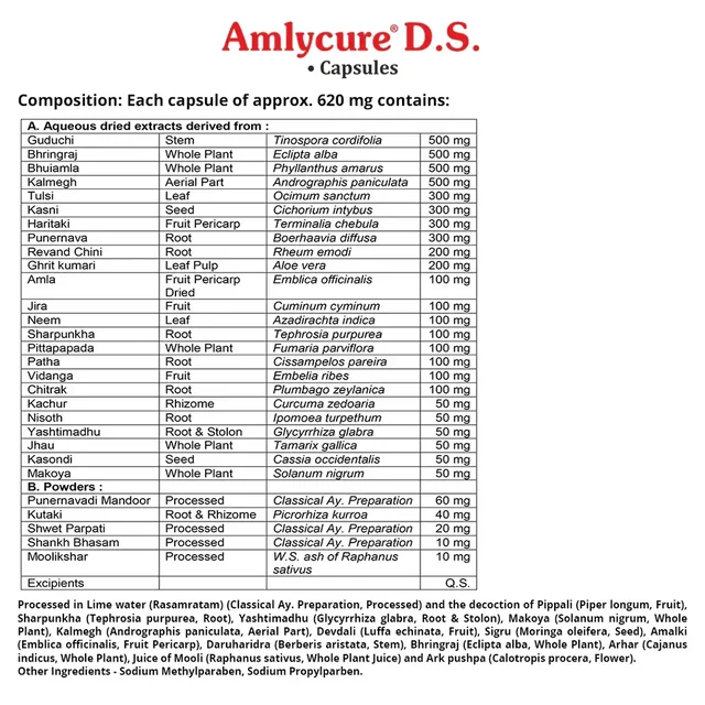 AIMIL PHARMACEUTICAL Amlycure D.S Capsules - Aimil - 20 Capsule