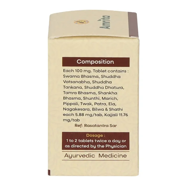 AMRITA DRUGS Swarna Sutshekhar Ras - Amrita - 10 Tablet