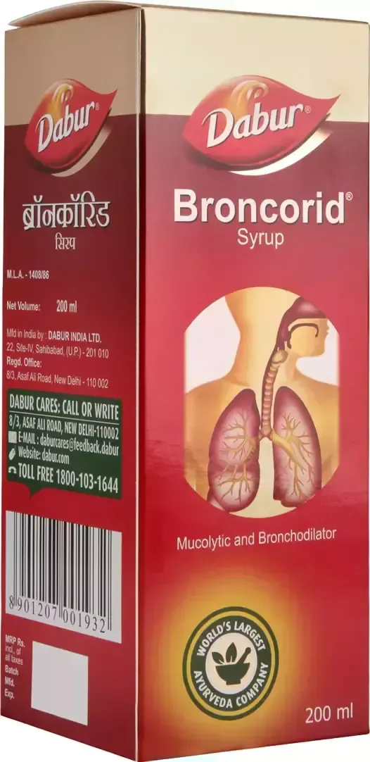 DABUR INDIA LIMITED Broncorid Syrup - Dabur - 200Ml