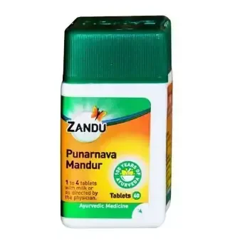 ZANDU PHARMACEUTICAL Punarnava Mandur - Zandu - 40 Tablets
