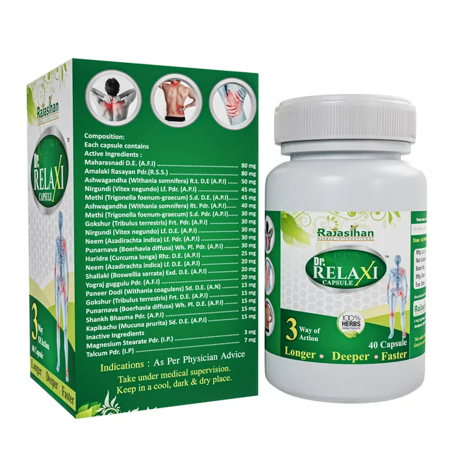 RAJASTHAN HERBALS Dr. Relaxi Capsule - Rajasthan - 40 Capsules