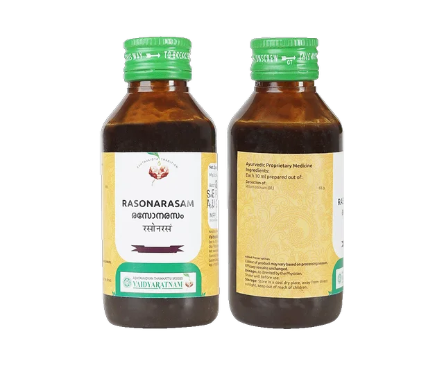 VAIDYARATHNAM Rasonarasam Kashayam - Vaidyaratnam - 100Ml