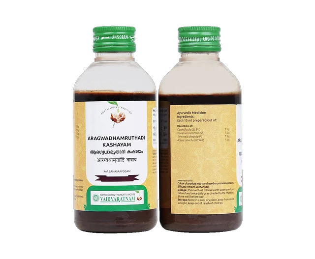VAIDYARATHNAM Aragwadhamrithadi Kashayam-VAIDYARATHNAM - 200ml