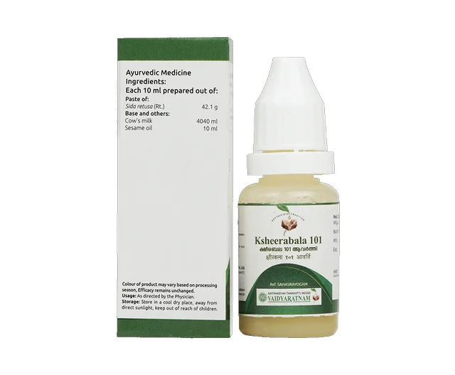VAIDYARATHNAM Ksheerabala 101 Drops - Vaidyaratnam - 10Ml