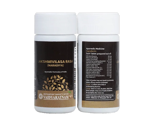VAIDYARATHNAM Lakshmivilasa Rasa - Vaidyaratnam - 30 Tablets