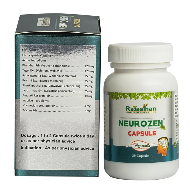 RAJASTHAN HERBALS Neurozen Capsule - Rajasthan - 30 Capsules