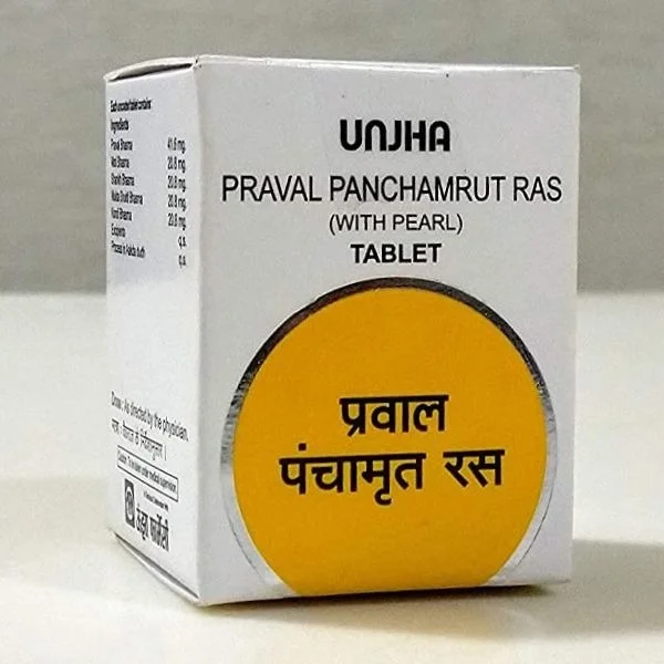 UNJHA Praval Panchmrit Ras(With Pearl) - Unjha - 30 Tablets