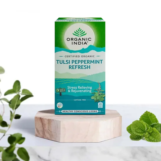 ORGANIC INDIA Tulsi Peppermint Refresh - Organic - 25 Bags