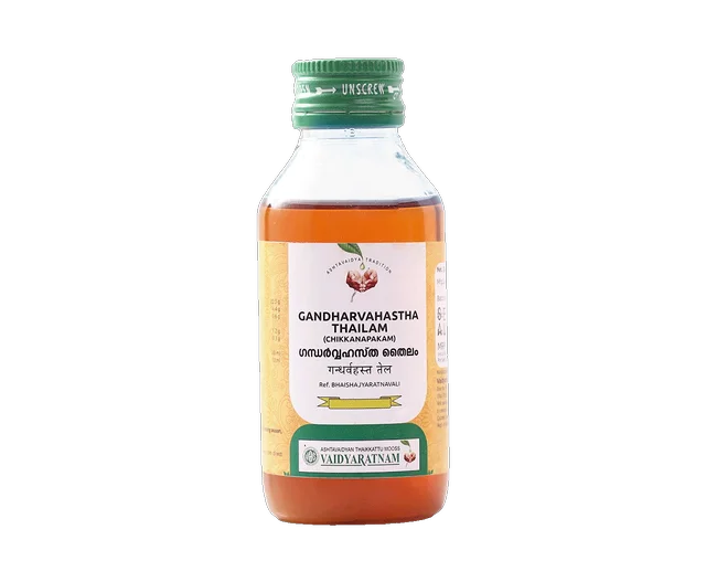 VAIDYARATHNAM Gandharvahastha Tail - Vaidyaratnam - 100Ml