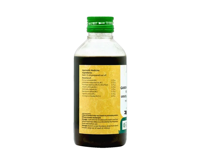 VAIDYARATHNAM Gandharvahasthadi Kashayam - Vaidyaratnam - 200Ml