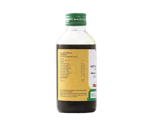 VAIDYARATHNAM Kottamchukkadi Tail - Vaidyaratnam - 200Ml