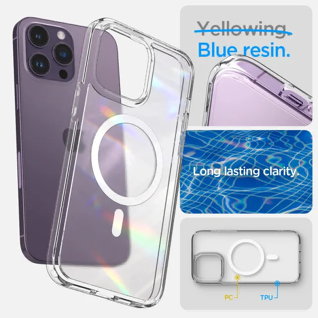 iPhone 15 Pro Cover MagSafe | Spigen Original Ultra Hybrid Transparent MagFit Mobile Cover For iPhone 15 Pro MagFit