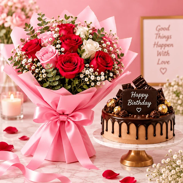 Flower & Cake