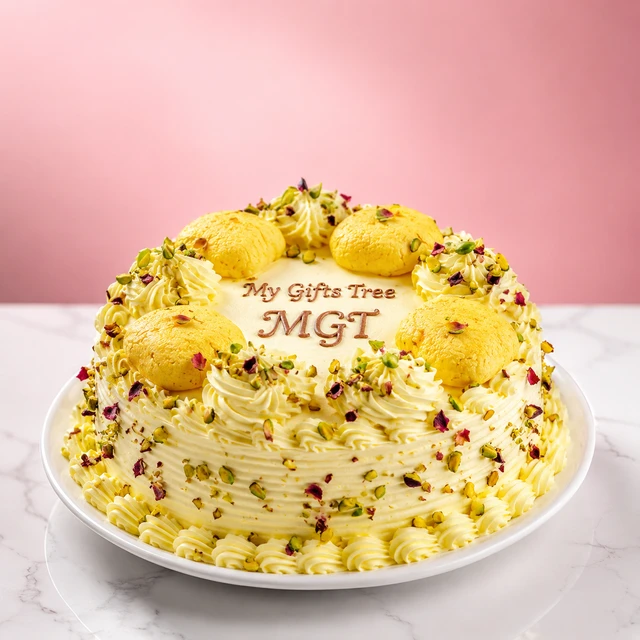 My Gifts Tree Delicate Cake with Pistachios and Roses 2 KG - 2 KG