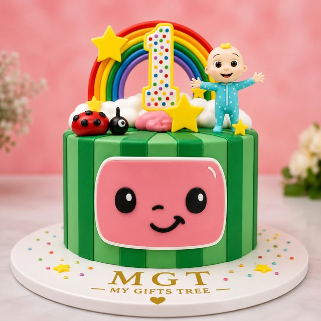 My Gifts Tree Cocomelon Rainbow First Birthday Cake - 3 KG
