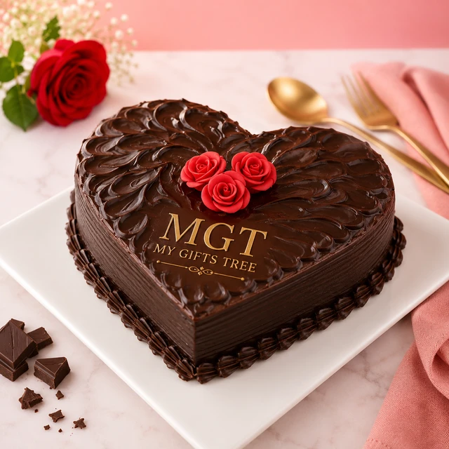 Chocolicious Heart Shape Cake