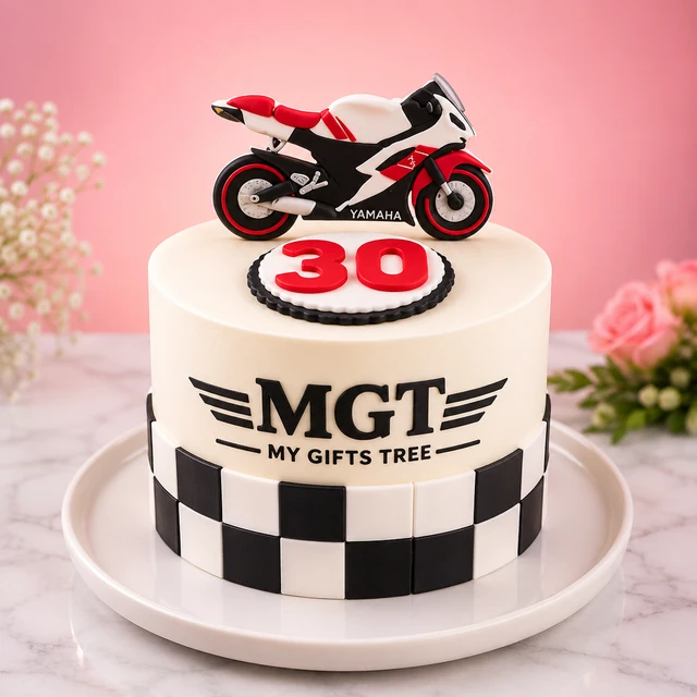 My Gifts Tree Racer Bike Theme Cake - 1 KG