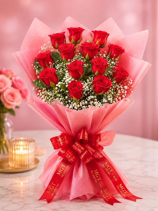My Gifts Tree Red Roses Red Paking - Premium Rose Bouquet