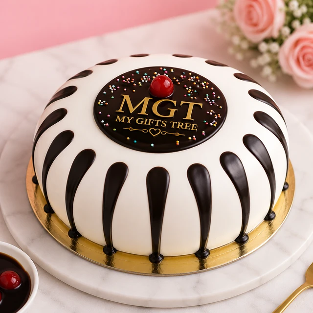 My Gifts Tree Black Forest Designer Cake 2 KG - 2 KG