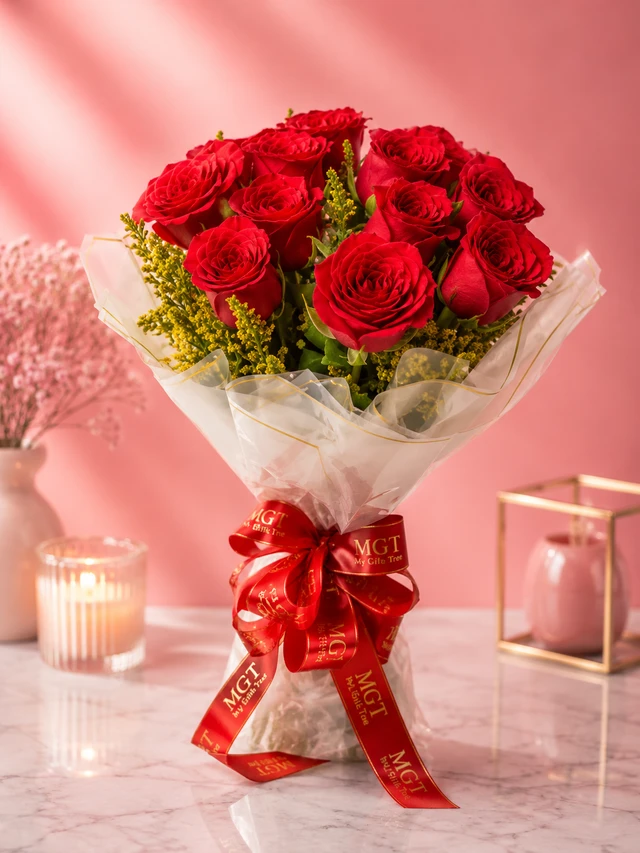 My Gifts Tree Mgt Red Love Combination - Premium Flower Bouquet