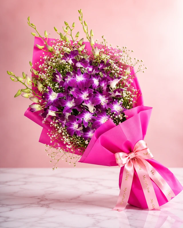 My Gifts Tree Purple Orchiid in Pink - Premium Flower Bouquet