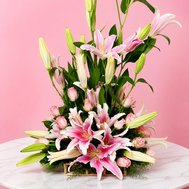 My Gifts Tree Beautifull Lilies Arrengments - Premium Flower Bouquet