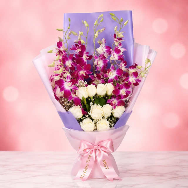 My Gifts Tree Blooming Orchid - Premium Orchid Arrangement