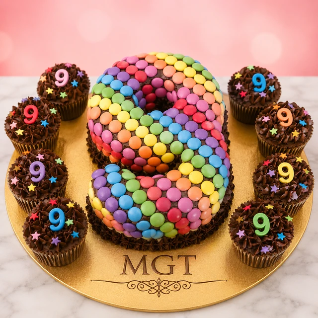 My Gifts Tree Colorful Number Chocolate Cake & Cupcake 5 KG - 5 KG