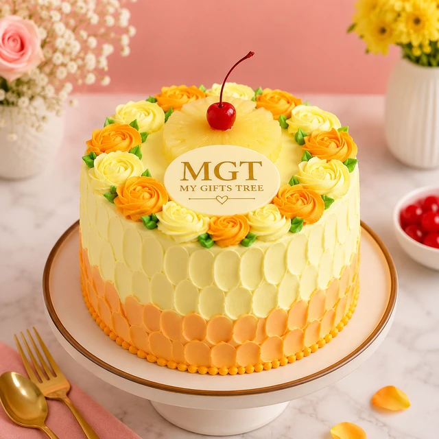 My Gifts Tree Delicious Creamy Pineapple Cake 2 Kg - 2 Kg