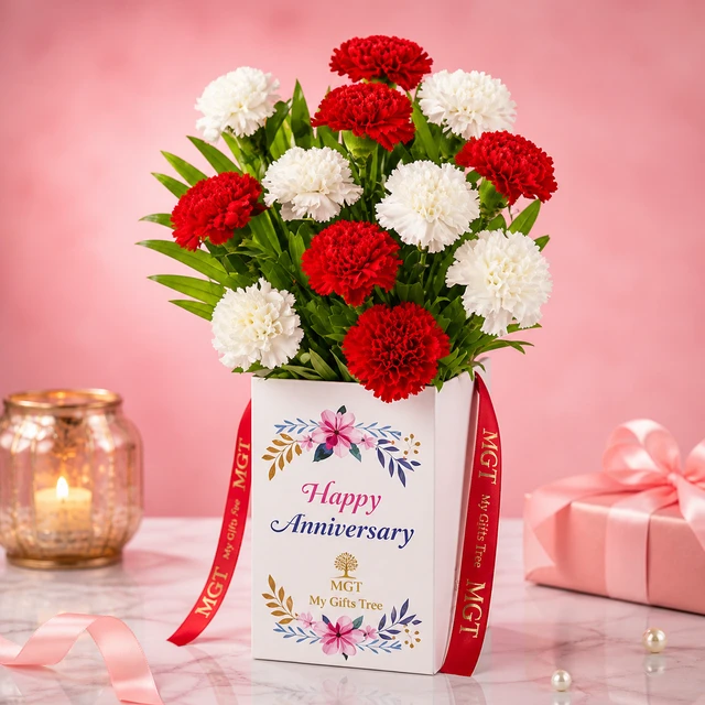 My Gifts Tree Mesmerizing Anniversary Carnation - Premium Carnation Bouquet