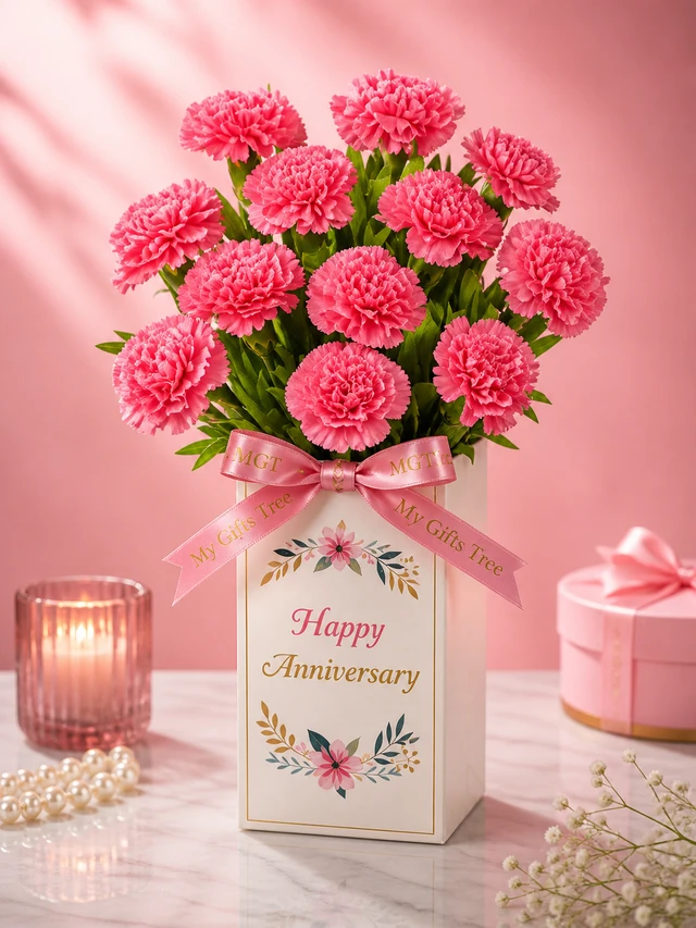 My Gifts Tree Carnation for Anniversary - Premium Carnation Bouquet