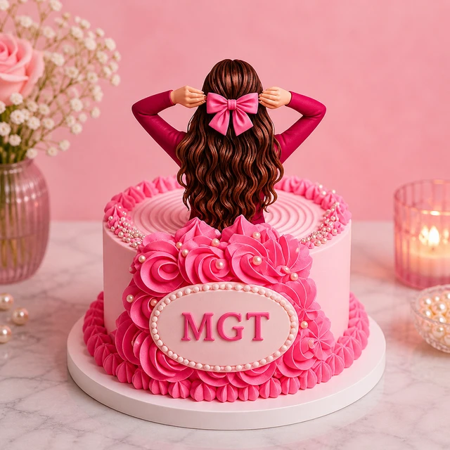 My Gifts Tree Pink Bow Princess Cake - 500 GM