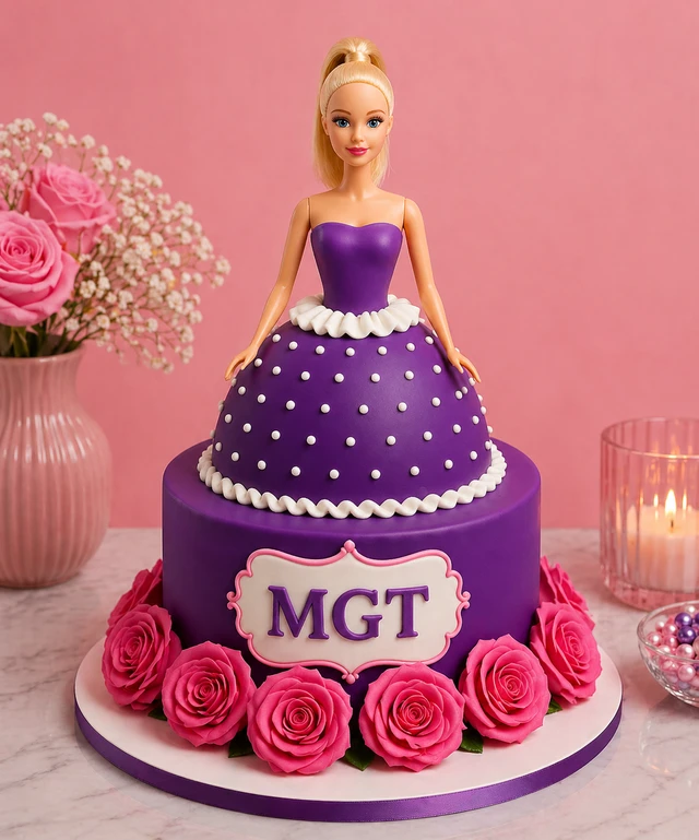 My Gifts Tree Purple Pearl Doll Cake - 2 KG
