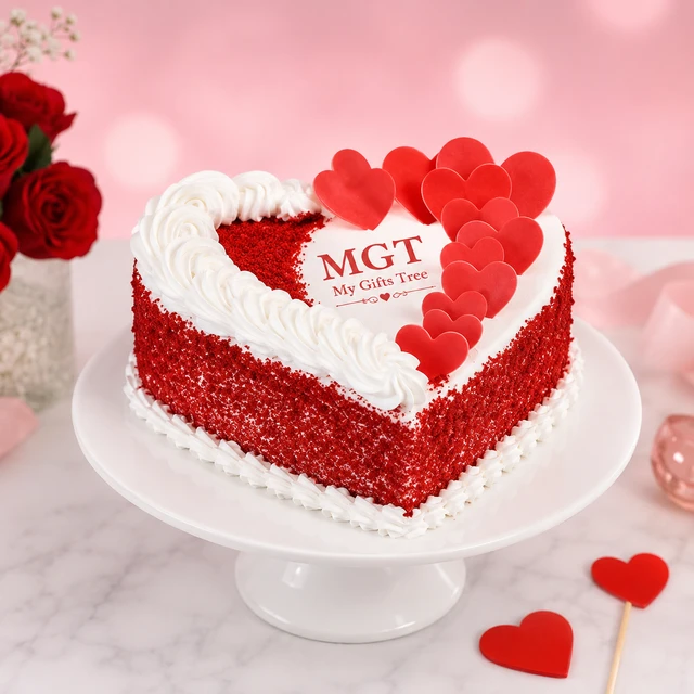 My Gifts Tree Red Velvet with Red Hearts 500 Gm - 500 Gm