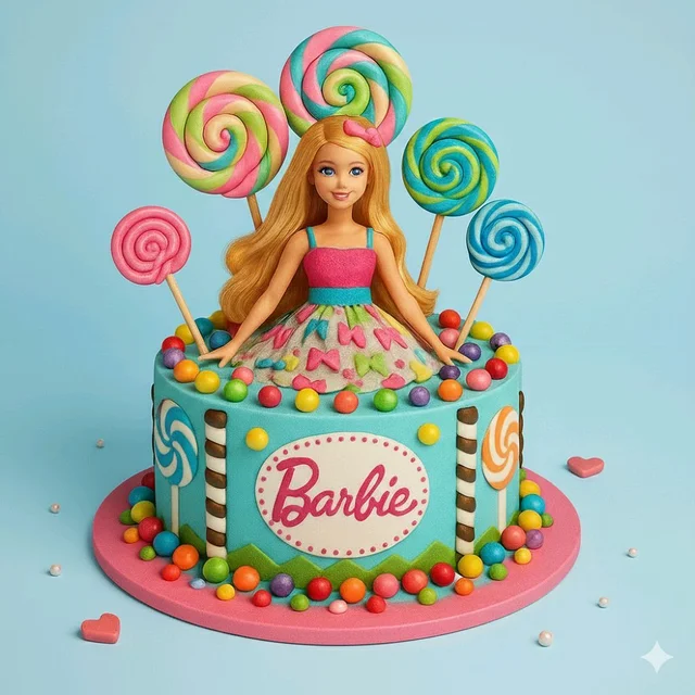 My Gifts Tree Barbie Candyland Lollipop Cake - 2 KG