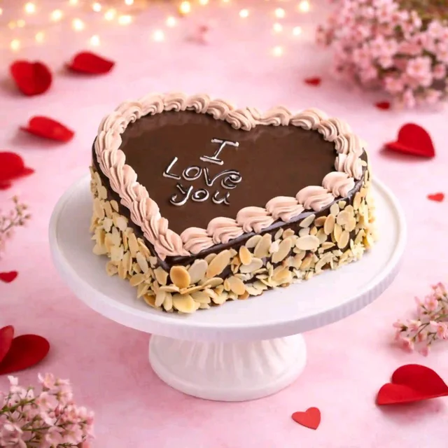 My Gifts Tree I Love You Chocolate Heart Cake 500 GM - 500 GM