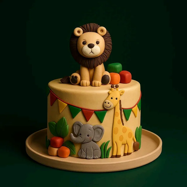 My Gifts Tree Lion and Friends Jungle Theme Cake