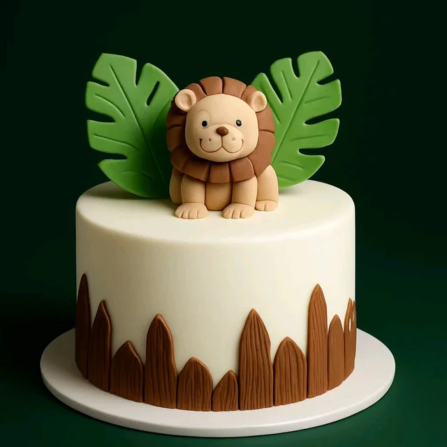 My Gifts Tree Simple Jungle Lion Cake