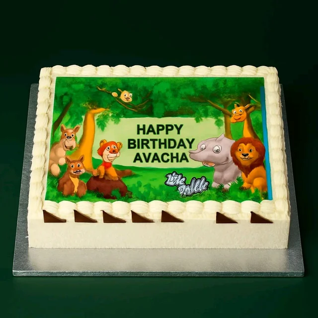 My Gifts Tree Custom Jungle Animals Photo Birthday Cake