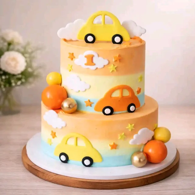 My Gifts Tree Colorful Cars Theme Kids Birthday Cake