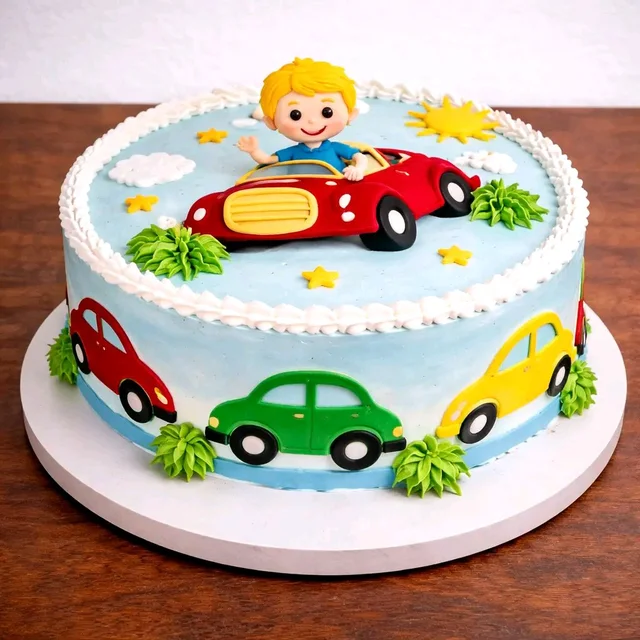 My Gifts Tree Little Driver Car Theme Cake