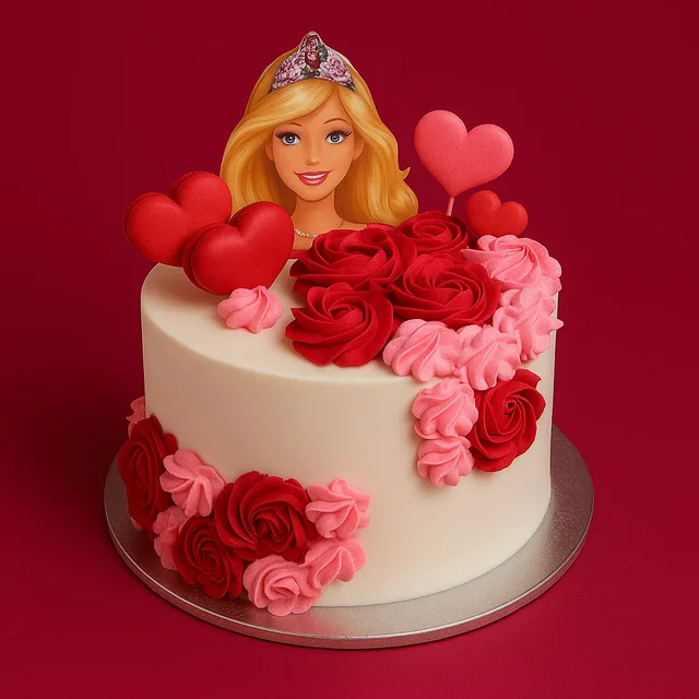 My Gifts Tree Barbie Castle Cloud Photo Cake - 1.5 KG