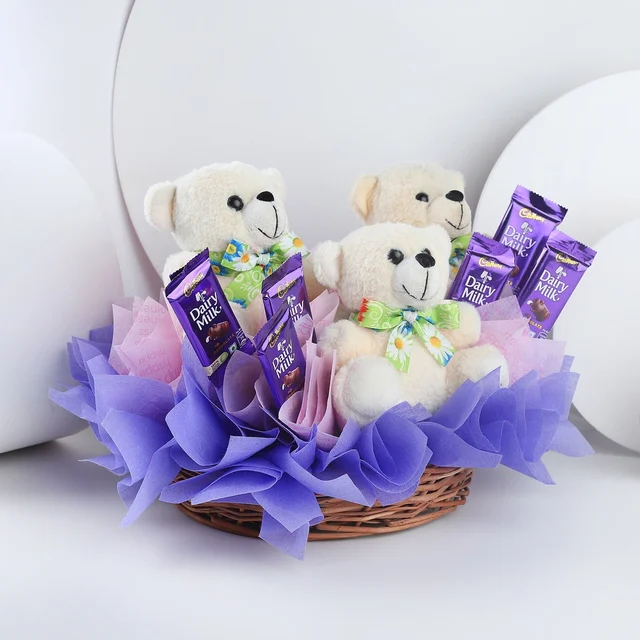 My Gifts Tree Basket Toy with Chocolate Hampers