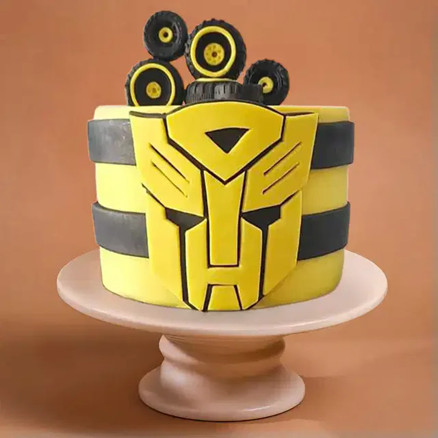 My Gifts Tree Black & Yellow Trasformer Cake - 1.5 KG