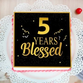 My Gifts Tree Blessed Anniversary Cake 1 KG - 1 KG