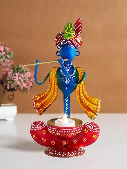 My Gifts Tree Blue & Red Krishna Idol Showpiece