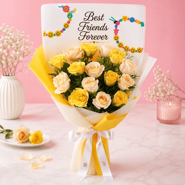 My Gifts Tree Bright Friendship Day Rose Bouquet | Friendship Day Special