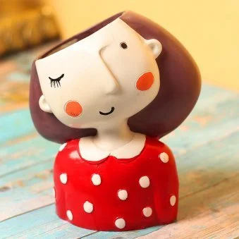 My Gifts Tree Cute Winking Girl Planter