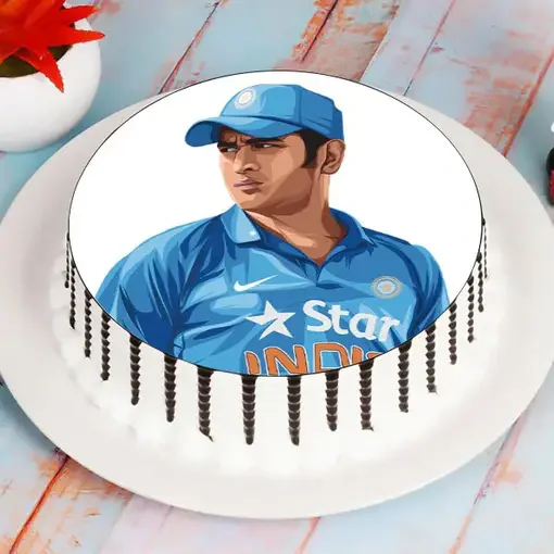 My Gifts Tree Dhoni Picture Cake - 1 KG