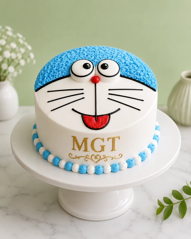 Doraemon Cartoon Expression Birthday Cake